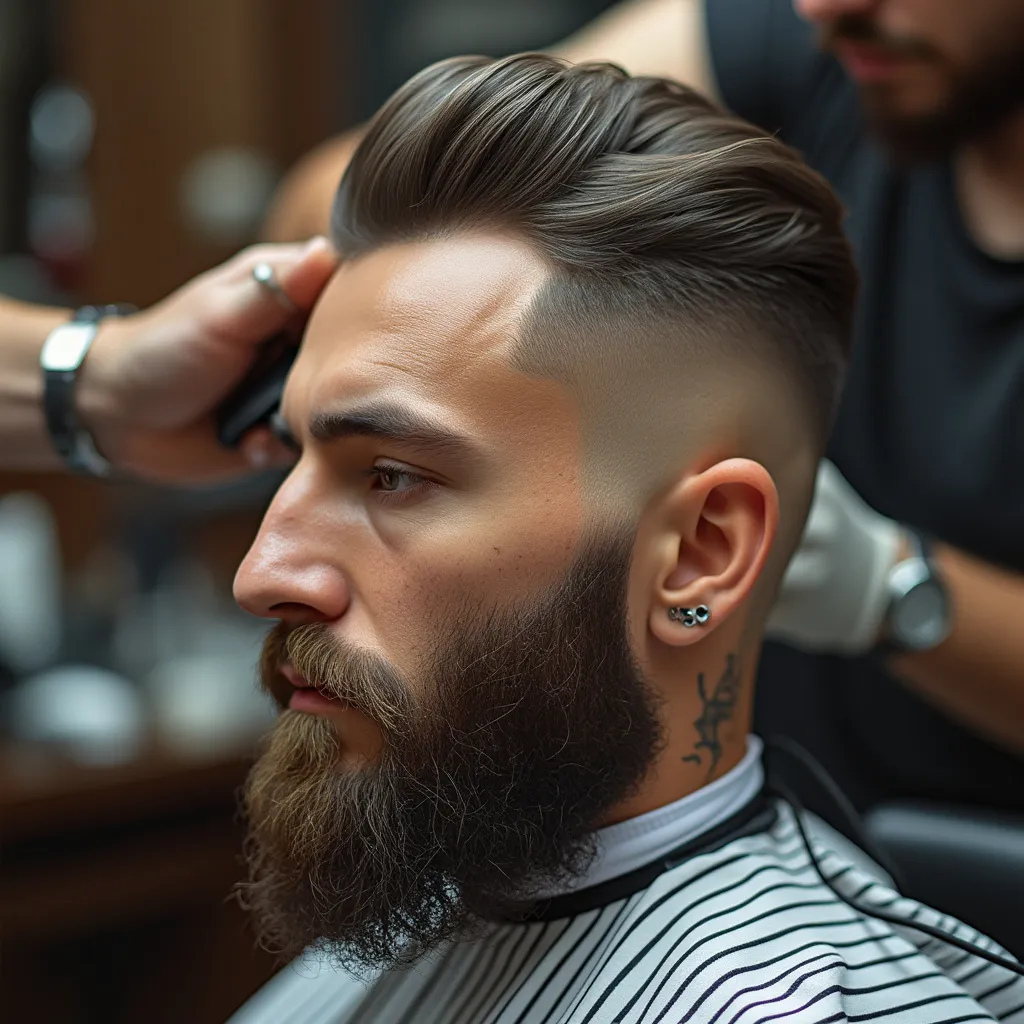 Interior de barbería